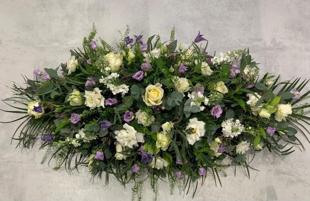 Cream & Lilac Casket Spray