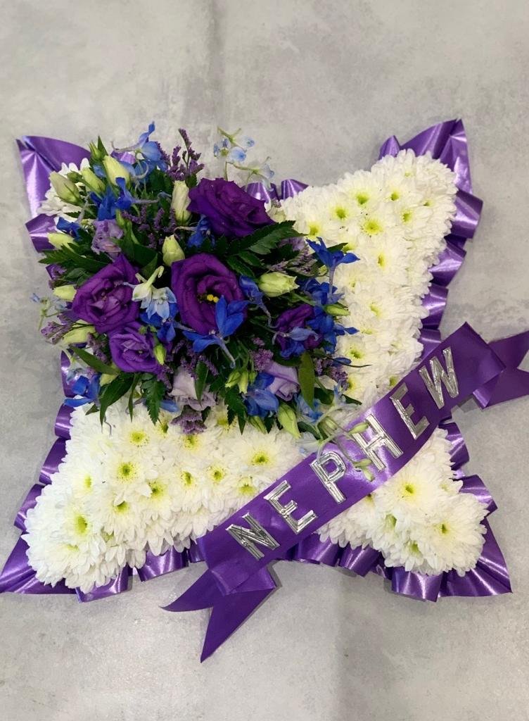 Purple & White Cushion